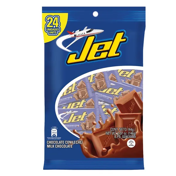 Chocolatina Jet Leche 24 unidades