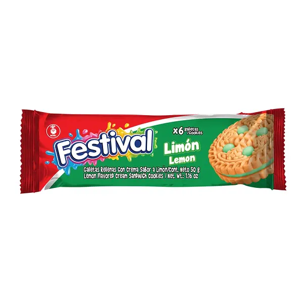 Galletas Festival Limón 12 paquetes x6 galletas