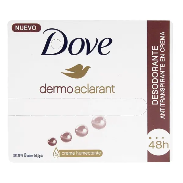 Desodorante Dove Tono Uniforme 8.5 g 10 sobres