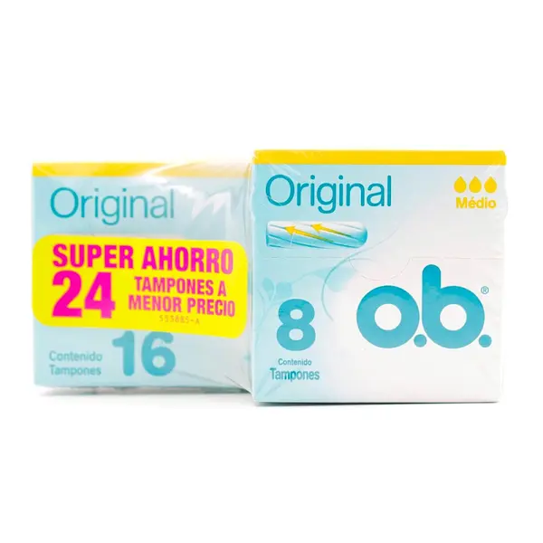 Tampones OB Original Medio 16 + 8 unidades