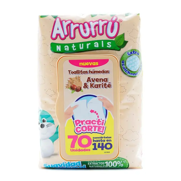 Toallitas Arrurrú Aloe Practicorte 120 unidades
