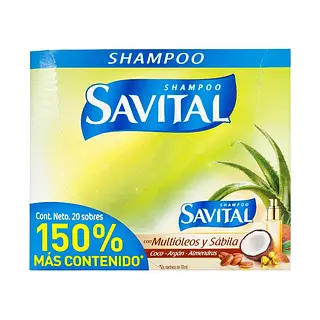 Champú Savital Multióleos 25 ml x20 sobres