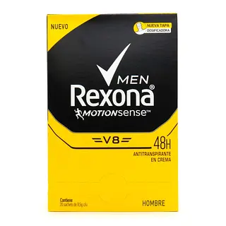 Desodorante Rexona Hombre V8 8.5 g 20 sobres