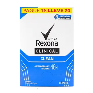 Desodorante Rexona Clinical 8.5 g pack 20 sobres