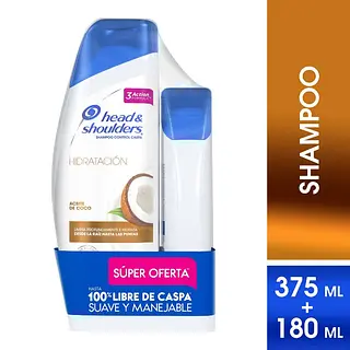 Kit Head & Shoulders Hidratación Coco 375 ml + 180 ml