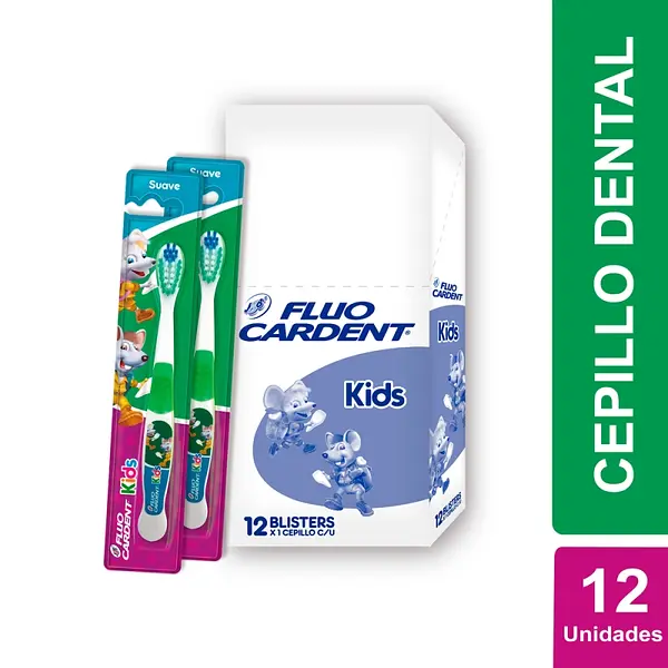 Cepillo Dental Fluocardent Kids 12 unidades