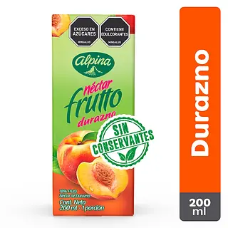 Néctar Alpina Frutto Durazno 200 ml