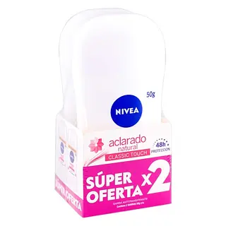 Desodorante Nivea Barra Tono Natural 50 g x2