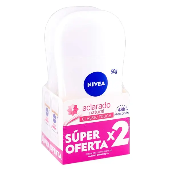 Desodorante Nivea Barra Tono Natural 50 g x2