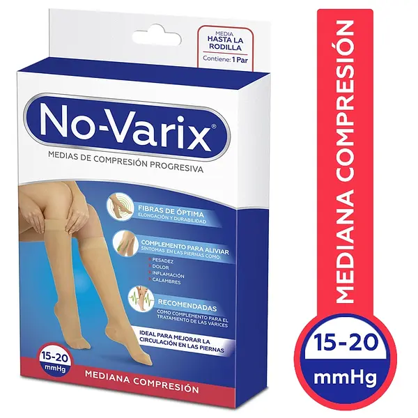 Calc. Novarix Mujer 15-20 mmHg Beige T.M