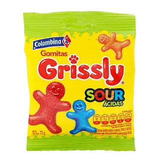Gomitas Grissly Sour 72 g