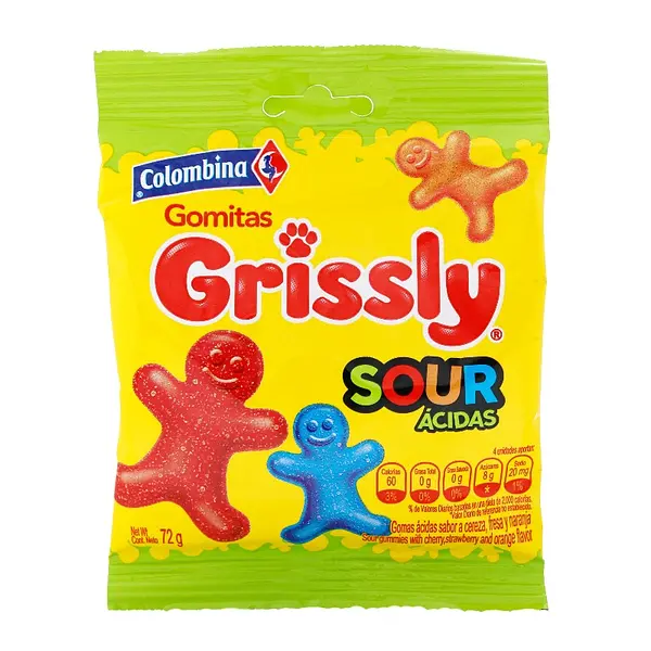Gomitas Grissly Sour 72 g