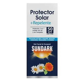 Protector Solar Sundark + Repelente SPF 50 120 g