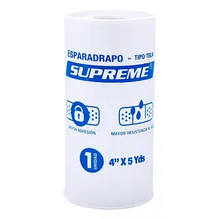 Esparadrapo Tela Blanco Supreme 4x5 yd