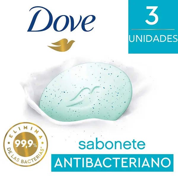 Jabón Dove Cuida & Protege 90 g x3 unidades
