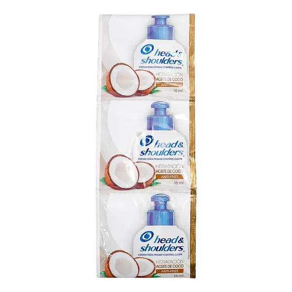 Crema para Peinar Head & Shoulders Coco 16 ml x12 sobres