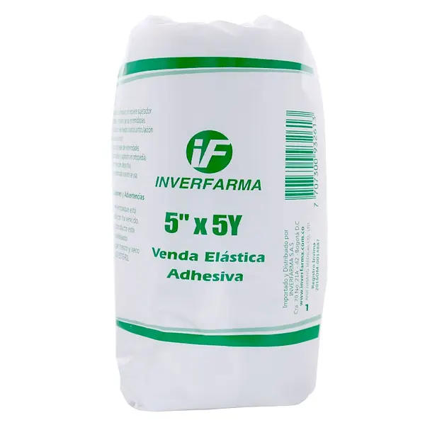 Venda Elástica Adhesiva 5x5 Piel Inverfarma