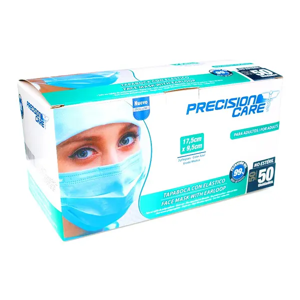 Tapabocas Eterna Adulto Azul 50 unidades