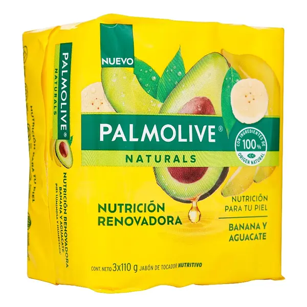 Jabón Palmolive Banana y Aguacate 110 g x3 unidades