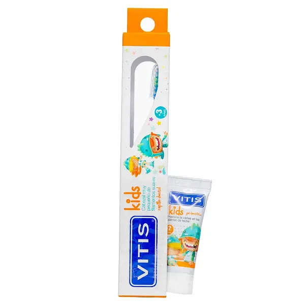 Cepillo Kids + Crema Dental Vitis 8 ml