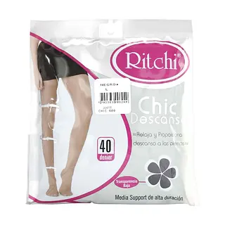 Medias Pantalón Ritchi Chic Descanso L Negro