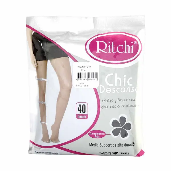 Medias Pantalón Ritchi Chic Descanso XL Negro