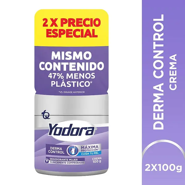 Desodorante Yodora Crema Control 100 g x2