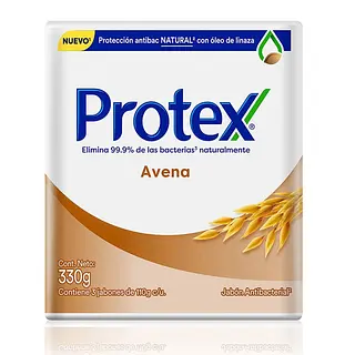 Pack 3 Jabones Protex Antibacterial Avena 110 g