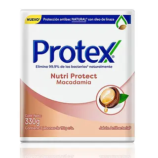 Pack 3 Jabones Protex Antibacterial Macadamia 110 g