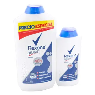 Talco Rexona Eficacia Original 300 g + 85 g