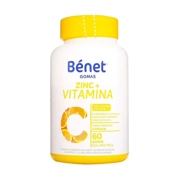 Gomitas Benet Vitamina C + Zinc Bolsa 150 g