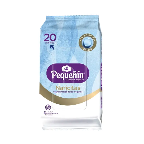 Panitos Húmedos Pequeñín Naricitas 20 unidades
