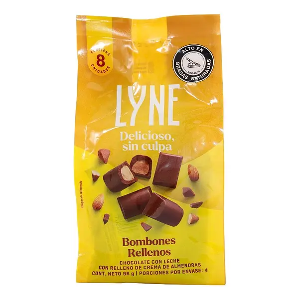Bombones Lyne Crema Almendra 12 g x8 unidades