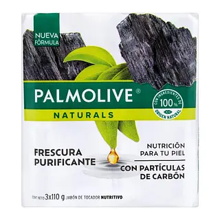 Jabón Palmolive Natural Carbón 110 g x3 unidades