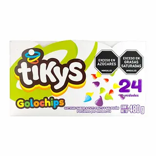 Chocolatina Tikys Golochips 20 g x24 unidades