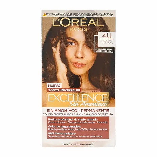Tinte Excellence Sin Amoníaco 4U Castaño