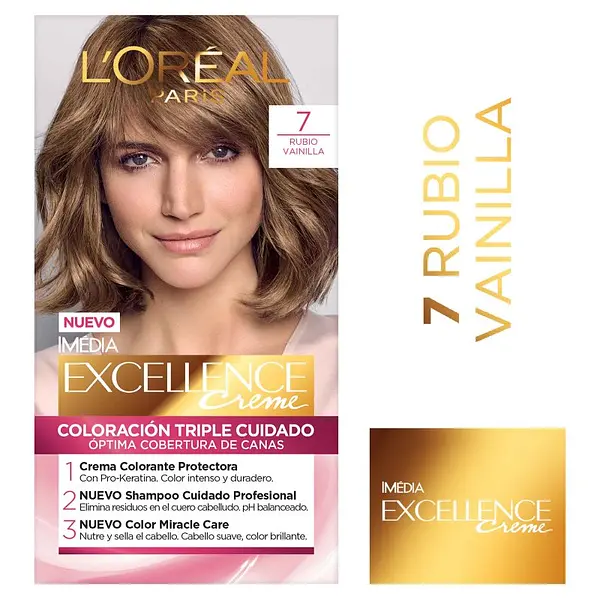 Tinte Excellence Crème Kit 7 Rubio Vainilla