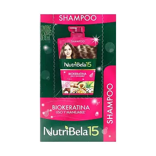 Champú Nutribela Biokeratina 18 ml x12 sobres