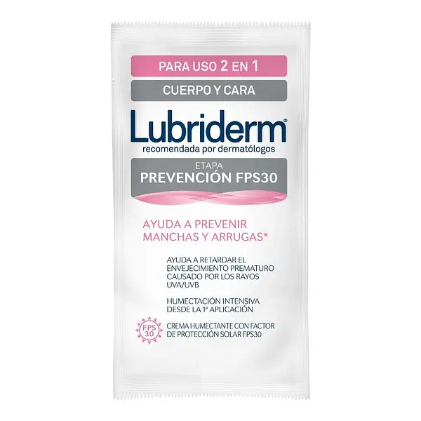 Lubriderm Prevención Ristra 6 sobres x25 ml