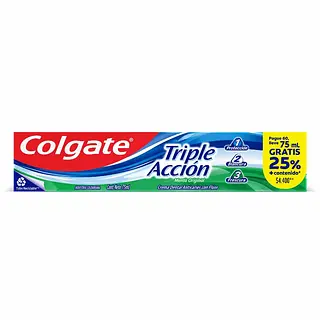 Crema Dental Colgate Triple Acción Original 75 ml