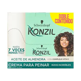 Crema para Peinar Konzil Aceite de Almendra 20 ml x18 sobres