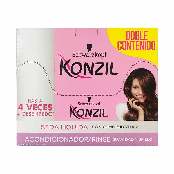 Acondicionador Konzil Seda Líquida 20 ml x18 sobres