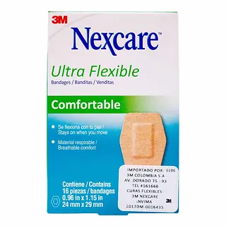 Banditas Nexcare Ultra Flexible Caja x16