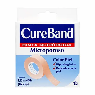 Cinta Cure Band Microporoso Piel ½” x 5 yd
