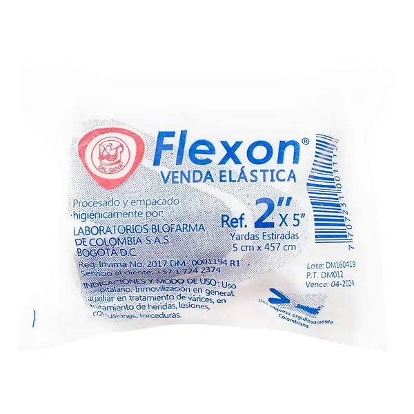 Venda Elástica Blanca Flexon 2x5 Yd