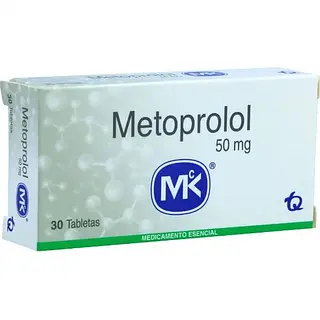 Metoprolol 50 Mg 30 Tabletas Mk