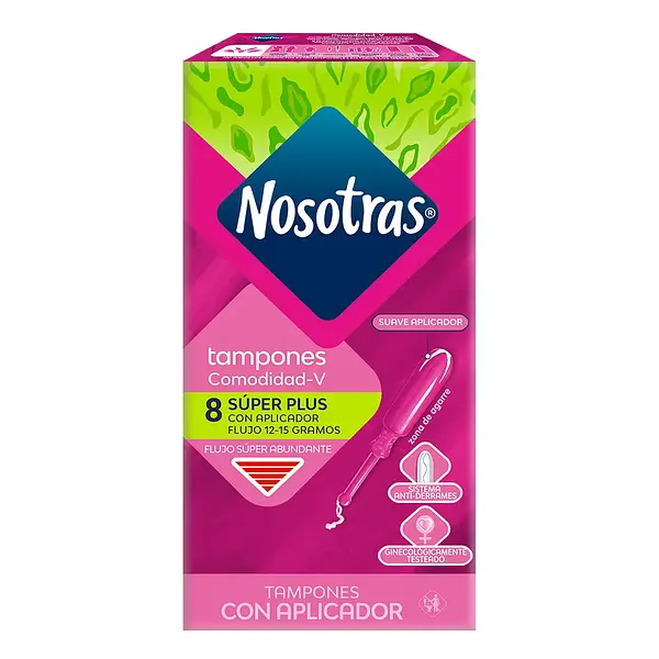 Tampones Nosotras Aplicador Super Plus 8 Unidades