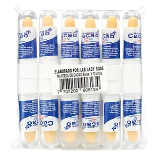 Manteca De Cacao Labial 12 Unidades Icom