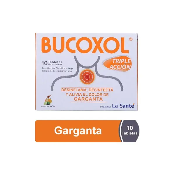 Bucoxol Triple Acción Miel Limón 10 Tabletas
