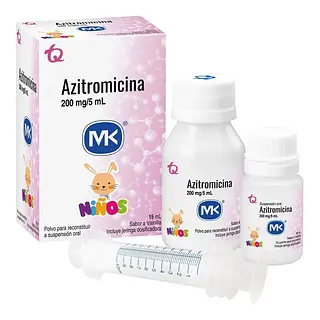 Azitromicina 200 Mg/5 Ml Polvo 15 Ml Mk